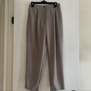 Womens H&M Divided Blue and Yellow Plaid Pants
